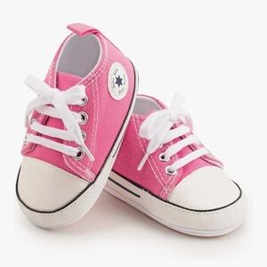 Kids Pink Canvas Sneakers